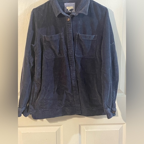 L.L. Bean Dark Blue Corduroy Shaket - Picture 1 of 9